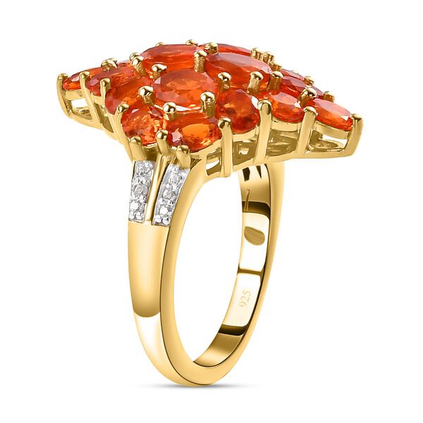 Salamanca Feueropal-Ring, 925 Silber vergoldet (Größe 21.00) ca. 2.76 ct image number 5