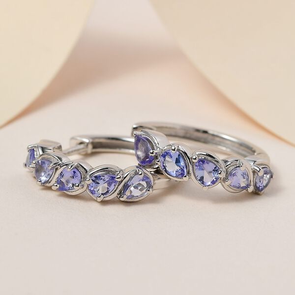 Tansanit Creolen - 1,39 ct. image number 2