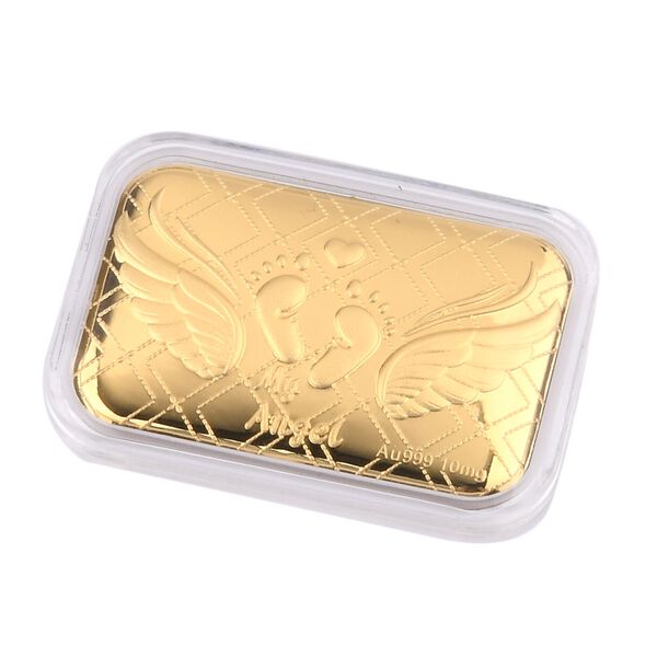 EXKLUSIVES GESCHENK - 999er Goldfolie mit Babyfu&szlig; 10mg image number 3