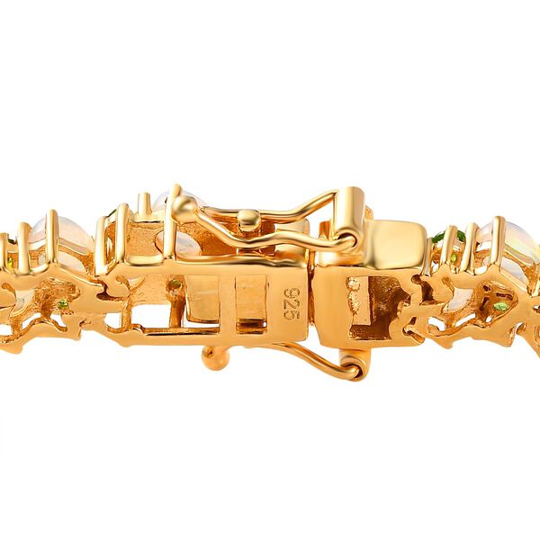 AA kaleidoskopisches, äthiopisches Welo Opal und Chromdiopsid Armband - 9,06 ct. image number 5