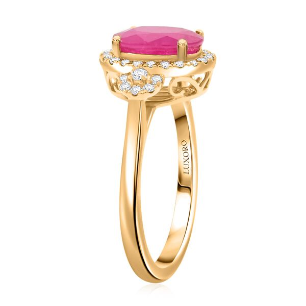 LUXORO AAA natürlicher Mosambik Rubin und Diamant Ring in 585 Gold - 2,50 ct. image number 3