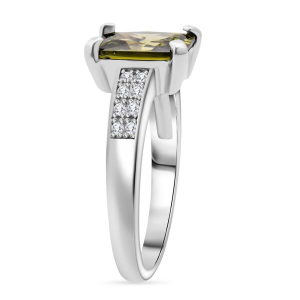 Lustro Stella gr&uuml;ner und wei&szlig;er Zirkonia Ring image number 4