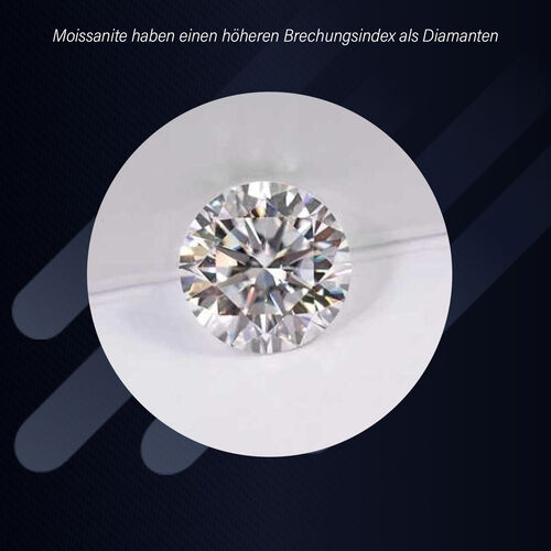 Moissanit Ring in 925 Silber mit Gelbgold Vermeil - 0,94 ct. image number 4