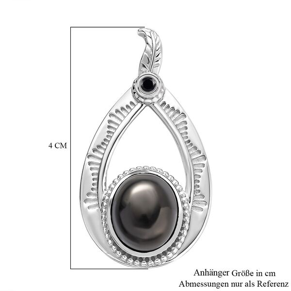 Elite Shungit, Schwarzer Spinell Anhänger 925 Silber rhodiniert ca. 2.94 ct image number 6