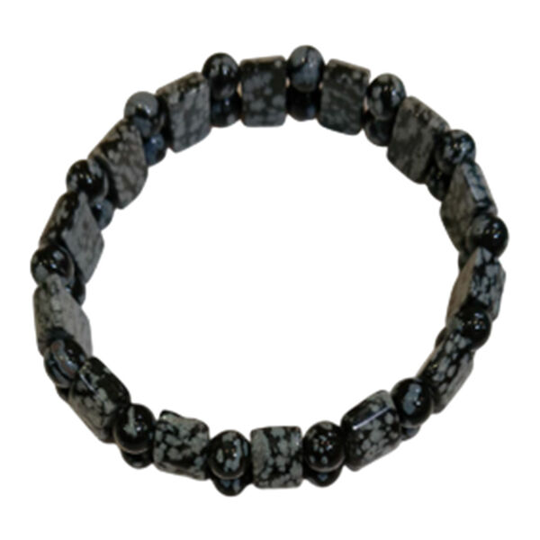 Flexibles Schneeflocken-Jaspis Armband - 105 ct.