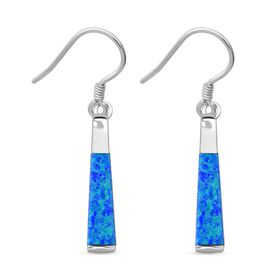 Simulierte blaue Opal-Ohrringe