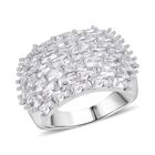 Weißer Zirkonia Ring Nickelfreies Messing (Größe 17.00)