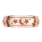 Handgearbeiteter Spinning-Ring mit Mond und Sterne-Motiv in 925 Silber Rosegold image number 4