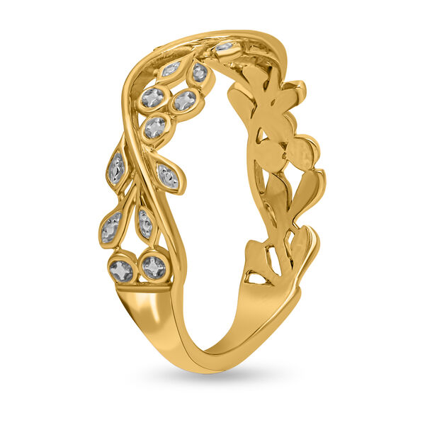 ALLORO Ring mit Diamantakzenten, Gelbgold Vermeil 925 Silber image number 4