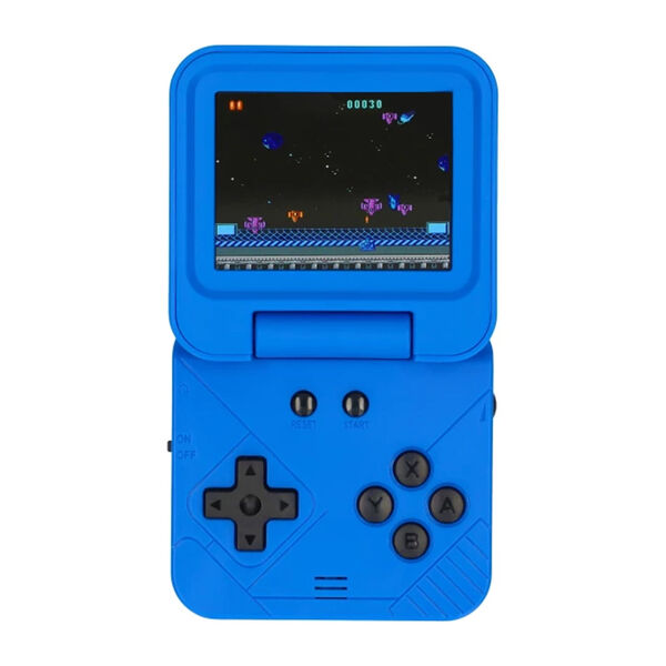 Retro-Handheld-Spielkonsole, Faltbar mit 240 der 80-ger | 2,8-Zoll-Farbdisplay, blau image number 1