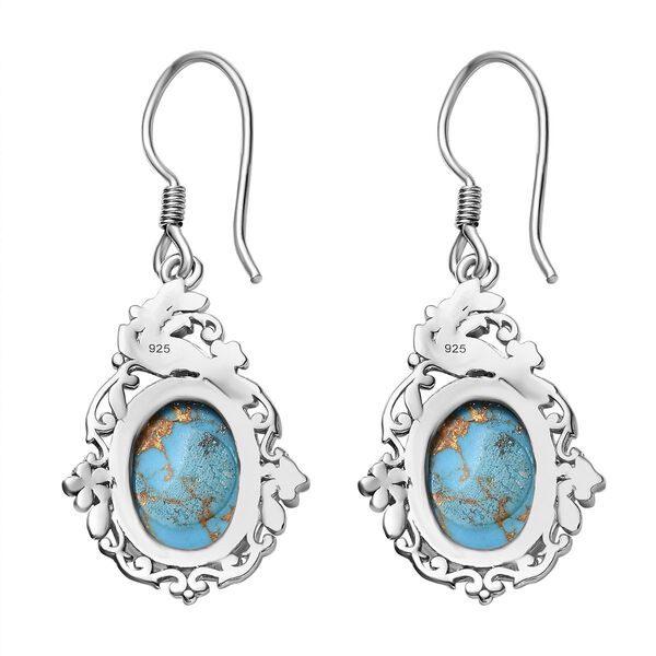 Blaue Mojave-T&uuml;rkis-Ohrringe- 11,40 ct. image number 5