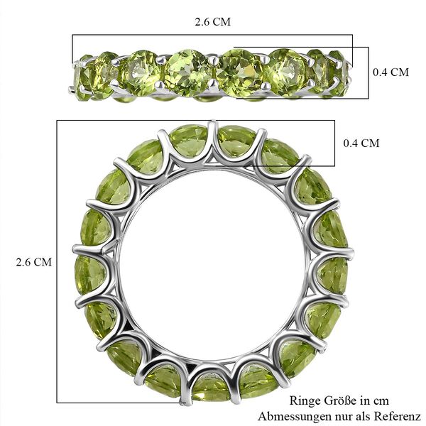 Peridot Ring 925 Silber platiniert  ca. 5,65 ct image number 7