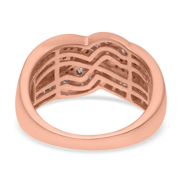 Nat&uuml;rlicher Champagner Diamant Ringe 925 Silber Ros&eacute;gold Vermeil (Gr&ouml;&szlig;e 21.00) ca. 1.00 ct image number 5