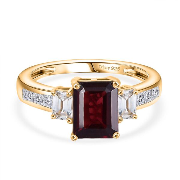 D'Joy Rhodolith Granat und Zirkon Ring und Anh&auml;nger mit 50cm Kette image number 9