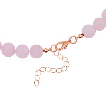 Rosenquarz Halskette, 45 cm- 330 ct.