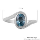 Kambodschanischer blauer Zirkon Bypass Ring 925 Silber platiniert  ca. 2,50 ct image number 4