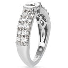LUSTRO STELLA - feinster Zirkonia-Ring, 925 Silber platiniert image number 4