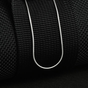 Schlangenkette mit verstellbarer Kugel in 925 Silber, 50cm