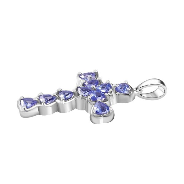 Tansanit Anh&auml;nger, 925 Silber rhodiniert - 1 ct. image number 4