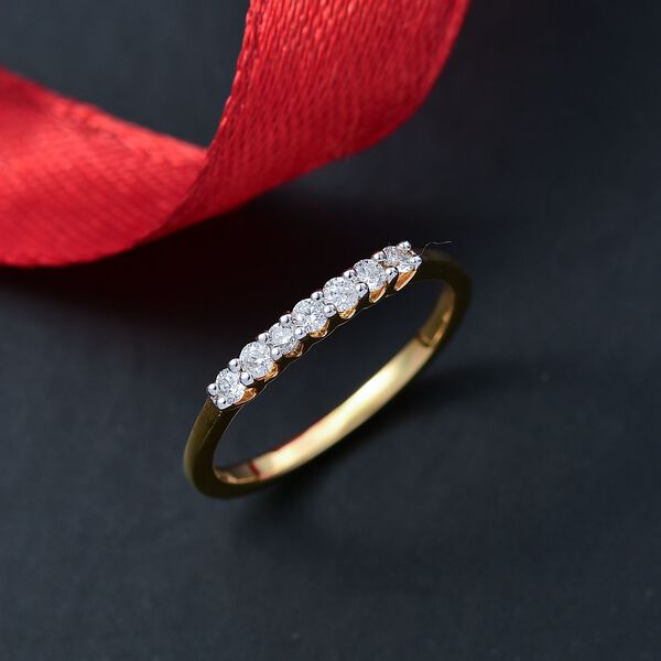 LUXURIANT DIAMOND - Lab Grown Diamant SI-GH Ring 925 Silber 750 Gelb Vergoldet (Größe 21.00) ca. 0.25 ct image number 1