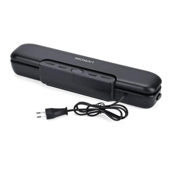 Homesmart - Vakuumiergerät mit Schweiß- und Vakuumfunktion, inkl. Rollenbeutel und 10 Vakuumbeuteln, Schwarz image number 3