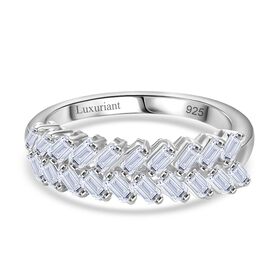 Lab Grown Diamant SI Ring 925 Silber rhodiniert (Größe 18.00) ca. 0,56 ct
