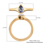 Tansanit Solitär Ring 925 Silber vergoldet  ca. 0,43 ct image number 6