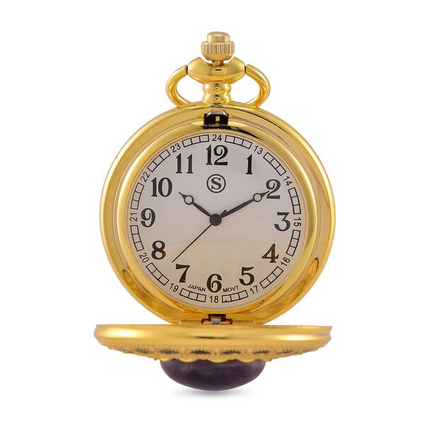 STRADA afrikanische Amethyst-Kettenuhr, 91,4 cm - 15 ct. image number 7