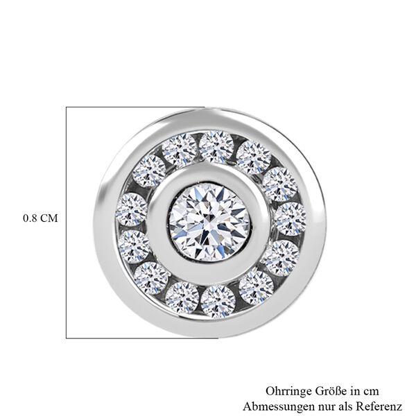 LUXURIANT SI-GH Labor Diamant Ohrringe, 925 Silber platiniert - 0,25 ct. image number 4