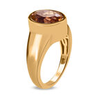Madeira Citrin Solitär Ring 925 Silber 585 Vergoldet image number 4