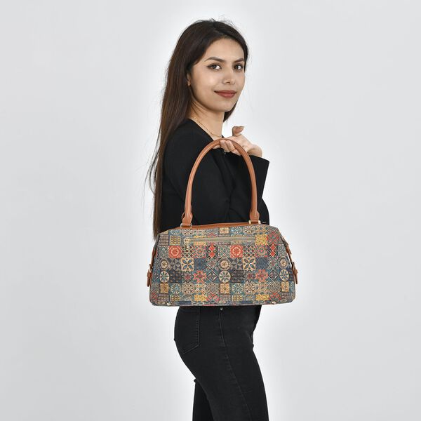 Handtasche aus Naturkork mit RFID-Schutz, Bunt image number 3