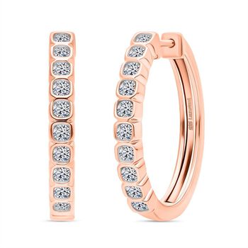 LUXURIANT DIAMOND - Lab Grown Diamant SI-GH Ohrringe 925 Silber 750 Ros&eacute;gold Vermeil ca. 0.50 ct