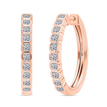 LUXURIANT DIAMOND - Lab Grown Diamant SI-GH Ohrringe 925 Silber 750 Ros&eacute;gold Vermeil ca. 0.50 ct