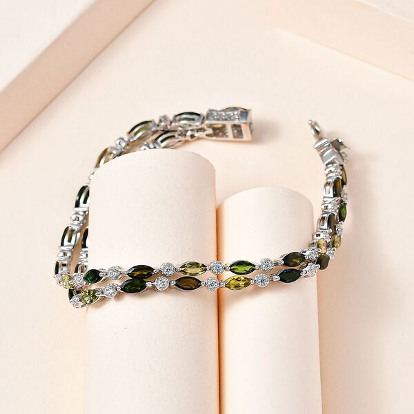 Multi-Turmalin und Zirkon 19cm Armband - 12 ct. image number 2