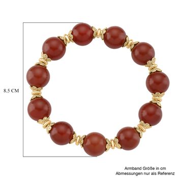 Flexibles, rotes Achat Armband - 190 ct.