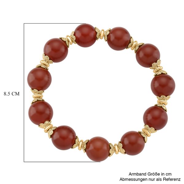 Flexibles, rotes Achat Armband - 190 ct. image number 4