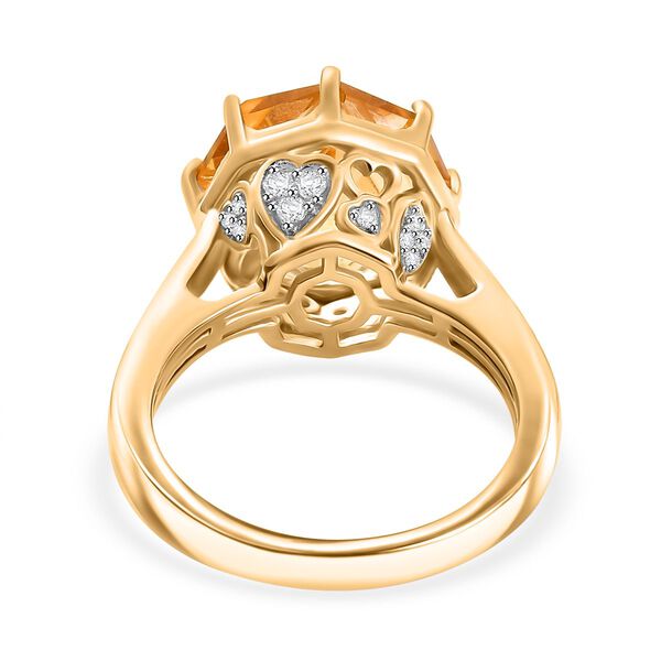 Citrin und Zirkon Ring - 6 ct. image number 6