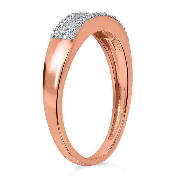 LUXURIANT SI-GH Labor Diamant Ring, 925 Silber 750 Ros&eacute;gold Vermeil - 0,25 ct. image number 3