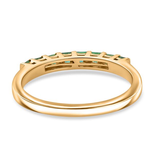 Kagem sambischer Smaragd Ring, 925 Silber 750 Gelbgold Vermeil - 0,39 ct. image number 5