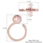 Rosenquarz und rosa Turmalin-Ring, 925 Silber rosévergoldet  ca. 3,40 ct image number 6