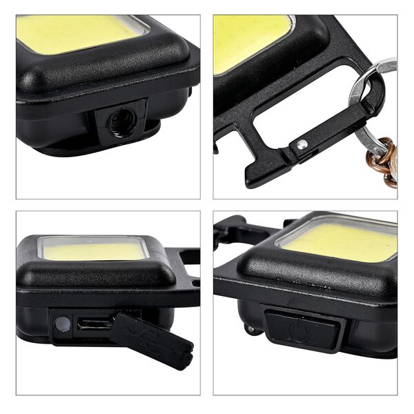 Wiederaufladbare Schlüsselanhänger-Taschenlampe mit Karabiner image number 7