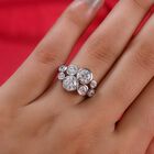 LUSTRO STELLA Hergestellt mit ZIRKONIA Ring 925 Silber Platin-Überzug (Größe 18.00) ca. 2,19 ct image number 2