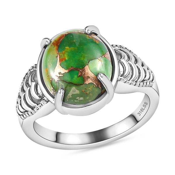 Grüner Mojave Türkis-Ring - 4,71 ct. image number 4