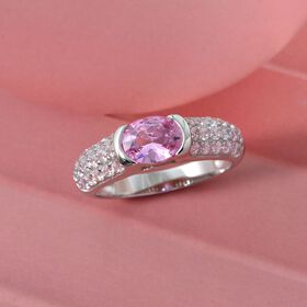 Lustro Stella rosa und weißer Zirkonia Ring