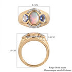 Natürlicher, äthiopischer Opal und Tansanit-Ring, 925 Silber Gelbgold Vermeil  ca. 1,73 ct image number 6