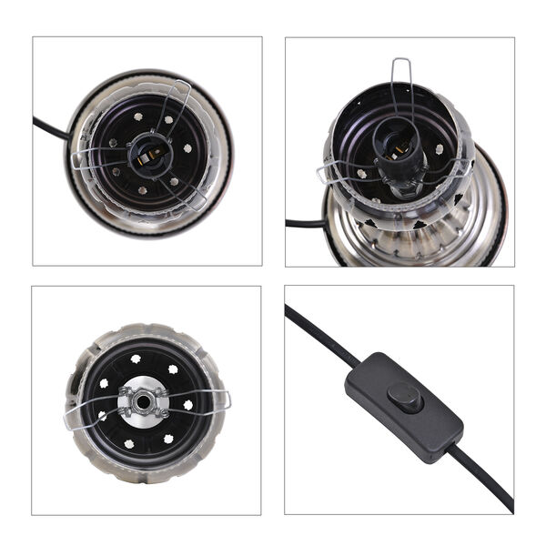 Handgefertigte orientalische Mosaik Glas Tischlampe - Zylinderform, Größe 13x13x40 cm, Mehrfarbig image number 6