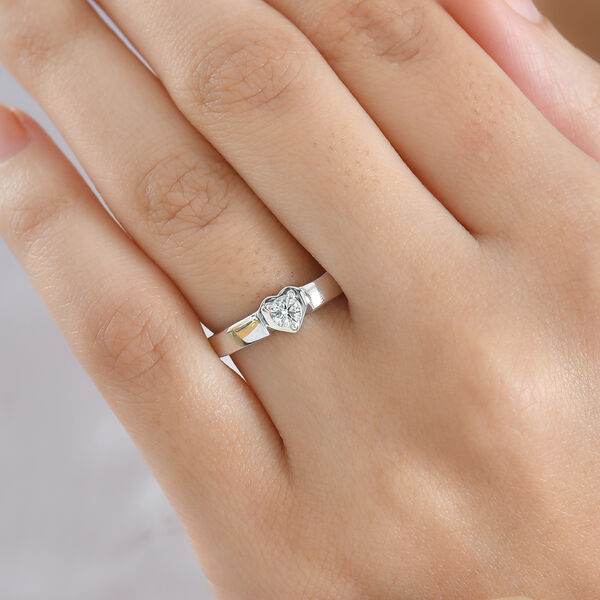 LUXURIANT SI-GH Labor Diamant Ring, 925 Silber rhodiniert - 0,20 ct. image number 2