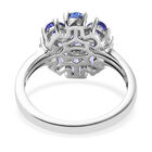 Tansanit Blumen-Ring in Silber image number 5