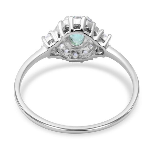 AAA Kagem sambischer Smaragd Ring, 925 Silber platiniert, ca. 0.96 ct image number 6
