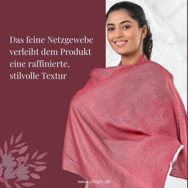 Netzgewebter Viskose-Wendeschal, 70x200cm, Rosa image number 3